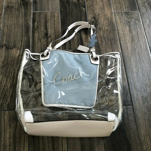 coach clear plastic handbags